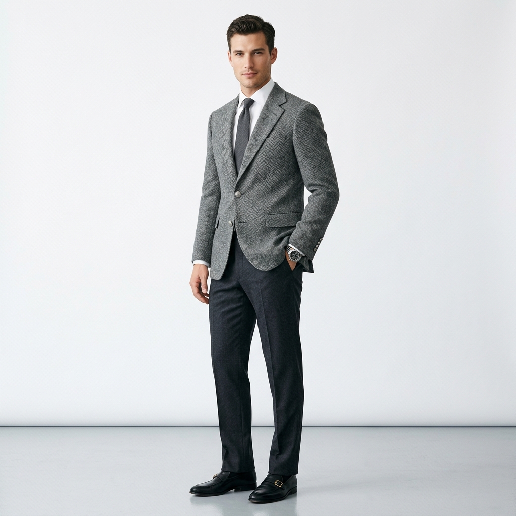 Blazer Tweed Gris