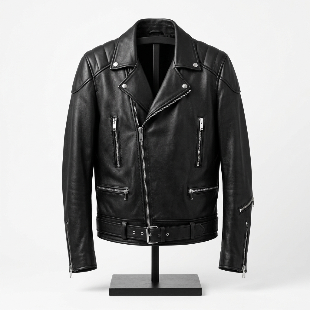 Chaqueta Cuero Negra
