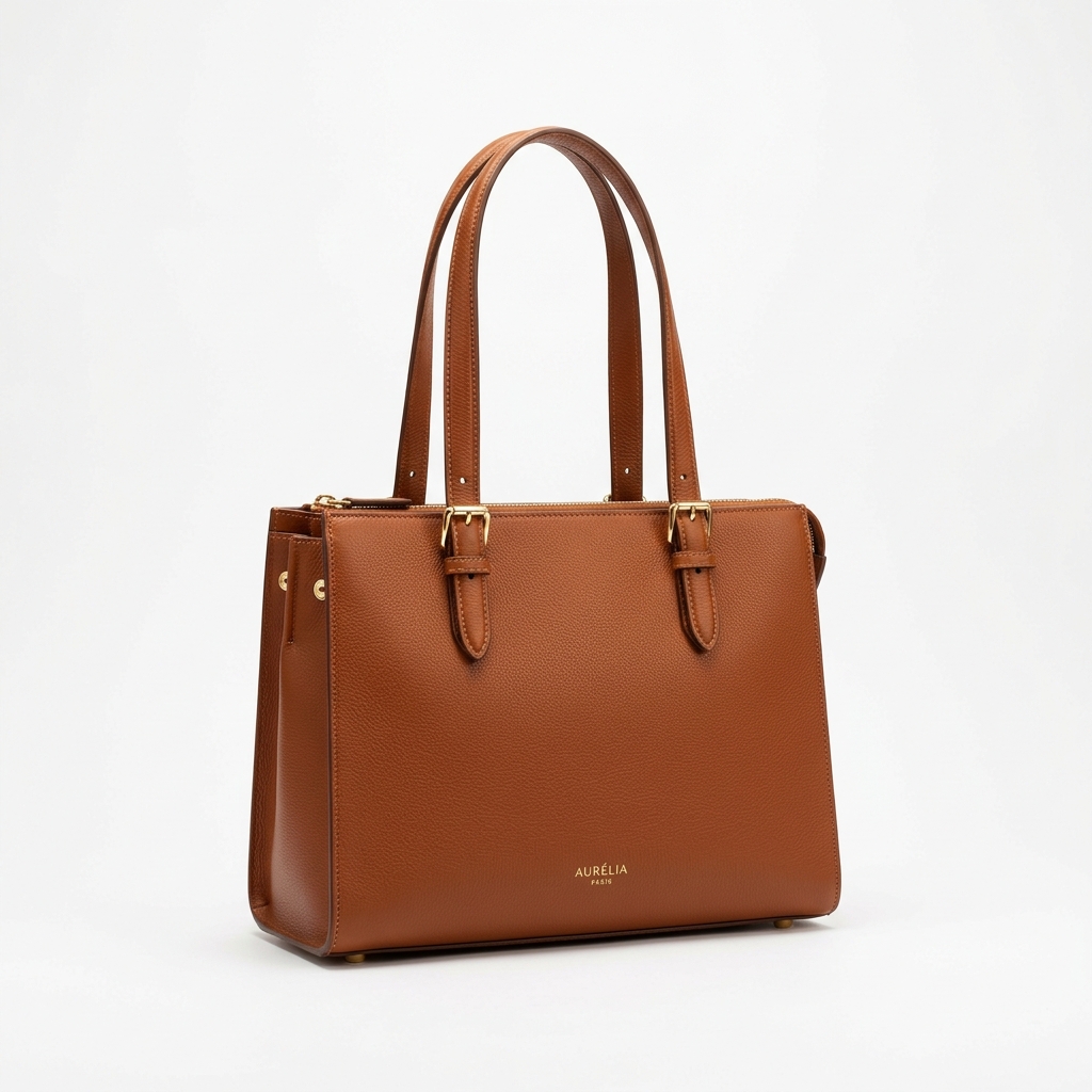Bolso Cognac Strutturato